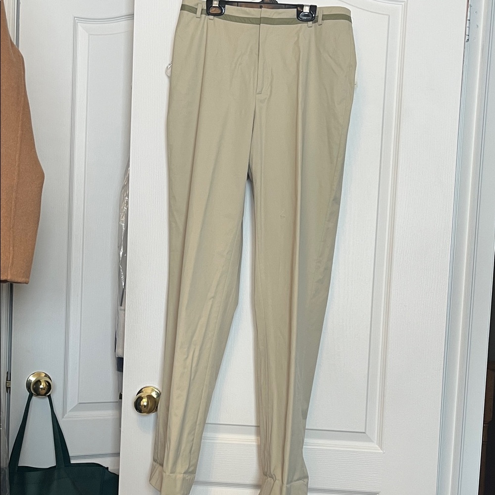 Slim Tapered Khaki Dress Pants